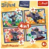 Puzzle 4 en 1 Hawaiian Vacation Disney Stitch Trefl 34666