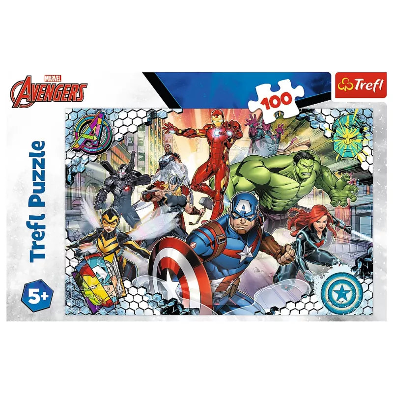 TREFL Puzzle - 100 - Sławni Avengers - Disney Marvel The Avengers 16454