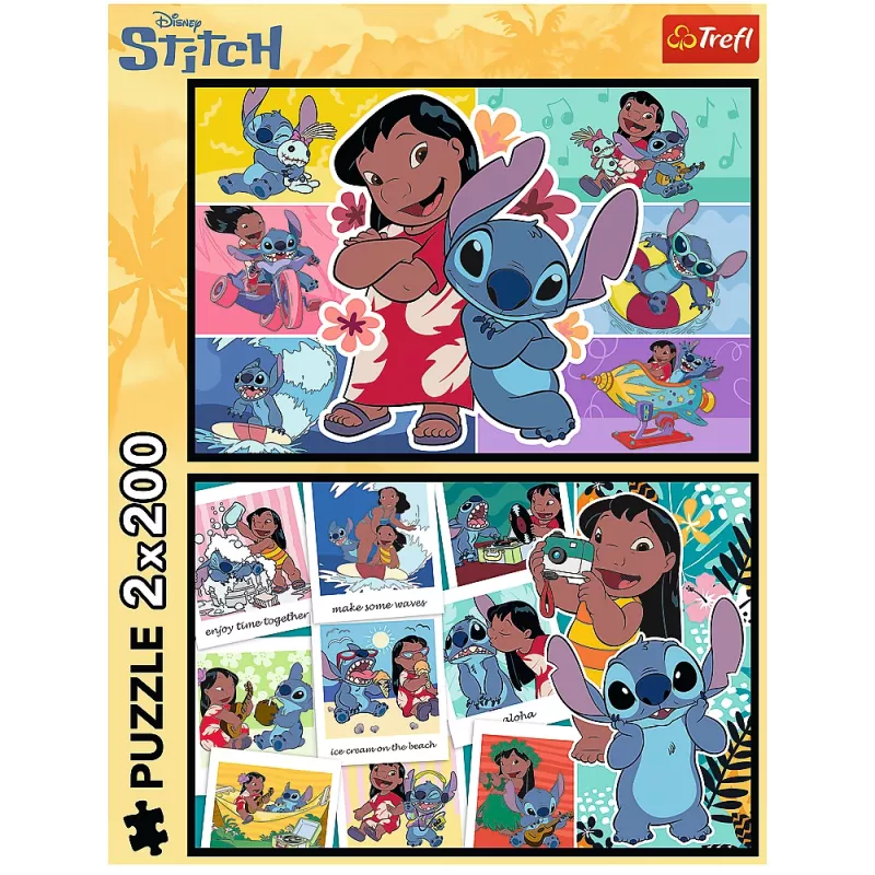 Puzzle TREFL - 2x200 - Stitch's Merry Life - Disney Lilo and Stitch 13334