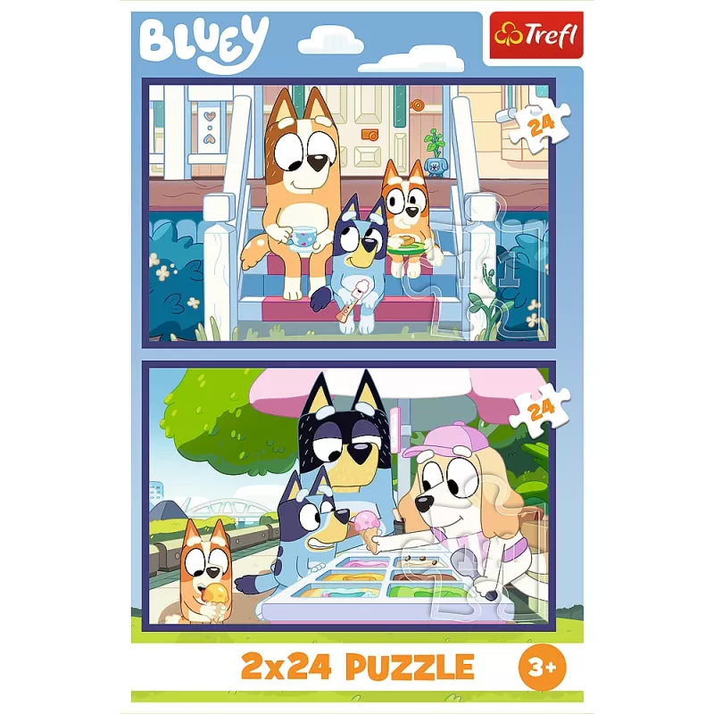 Puzzle 2x24 Funny Bluey BBC Bluey Trefl 34446