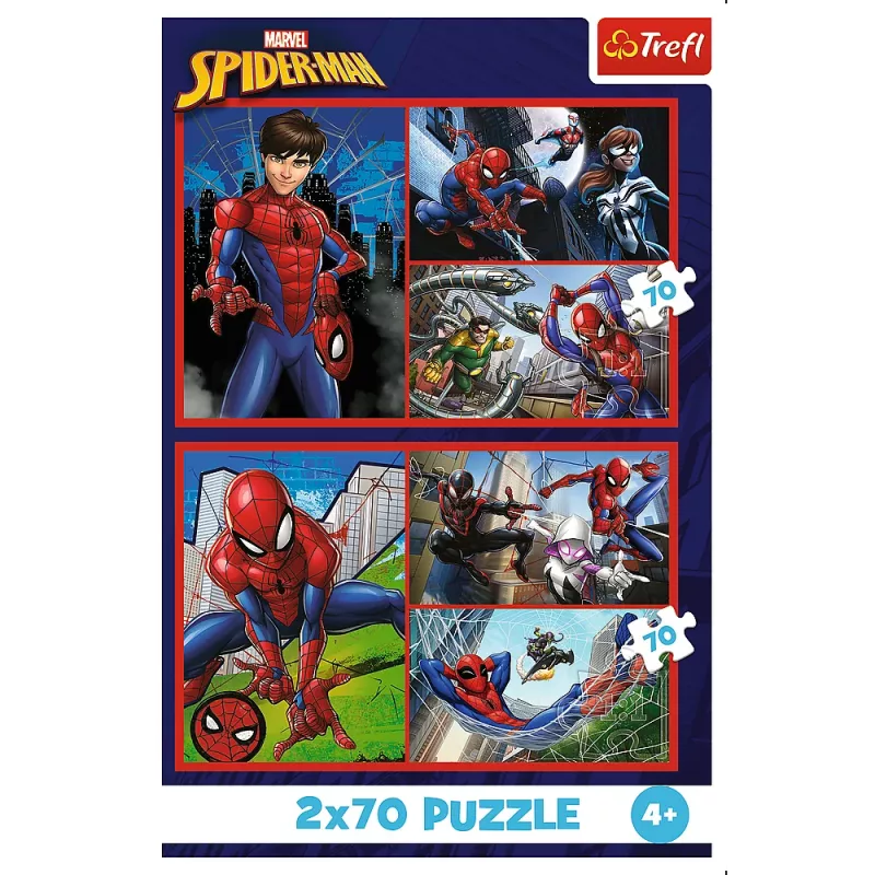 Puzzle 2x70 Spider Stories Disney Marvel Spiderman Trefl 34443