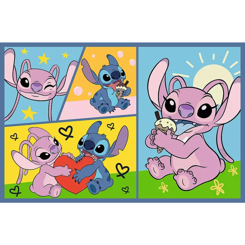 Puzzle Trefl 2x70 There's no boredom with Stitch Disney Lilo Stitch Trefl 34444