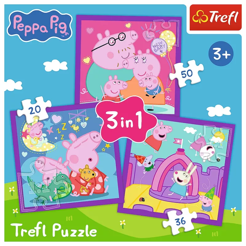 TREFL PUZZLE Puzzle - 3 en 1 - Peppa Pig's Habits Trefl 34893