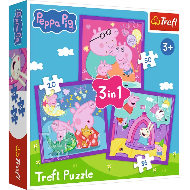 TREFL PUZZLE Puzzle - 3 en 1 - Peppa Pig's Habits Trefl 34893