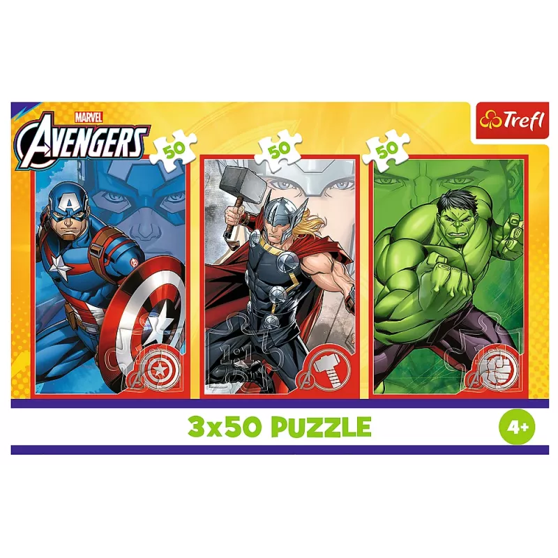 Puzzle Trefl - 3x50 - Your Hero / Disney Marvel The Avengers Trefl 34891