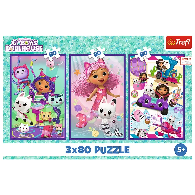 Puzzle Trefl 3x80 - Colorful Days of Gabby Trefl 34882