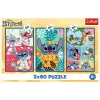 Puzzle Trefl - 3x80 - Stitch World Trefl 34885
