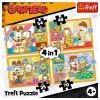 Puzzle 4 en 1 Garfield Loves Lasagna Trefl 34673