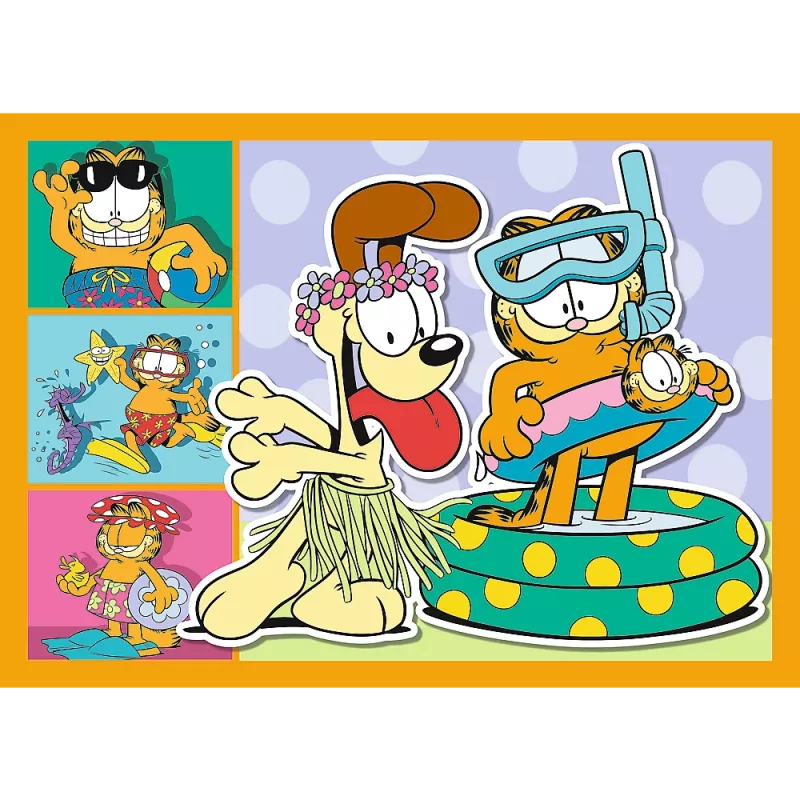 Puzzle 4 en 1 Garfield Loves Lasagna Trefl 34673