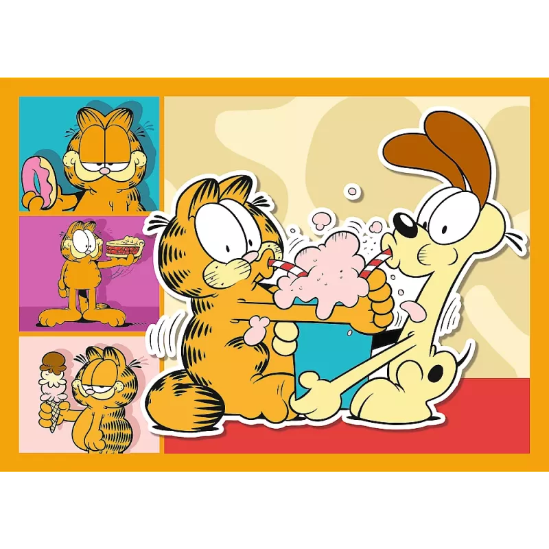 Puzzle 4 en 1 Garfield Loves Lasagna Trefl 34673