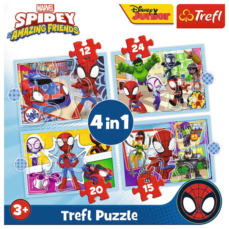 Puzzle 4en1 (12, 15, 20, 24) Ekipa Spidaya 34611