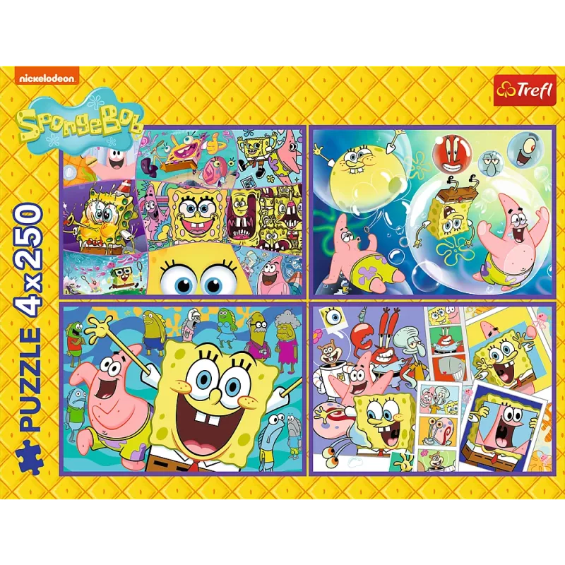 TREFL PUZZLE Puzzle - 4x250 - El mundo loco de Bob Esponja Trefl 13342