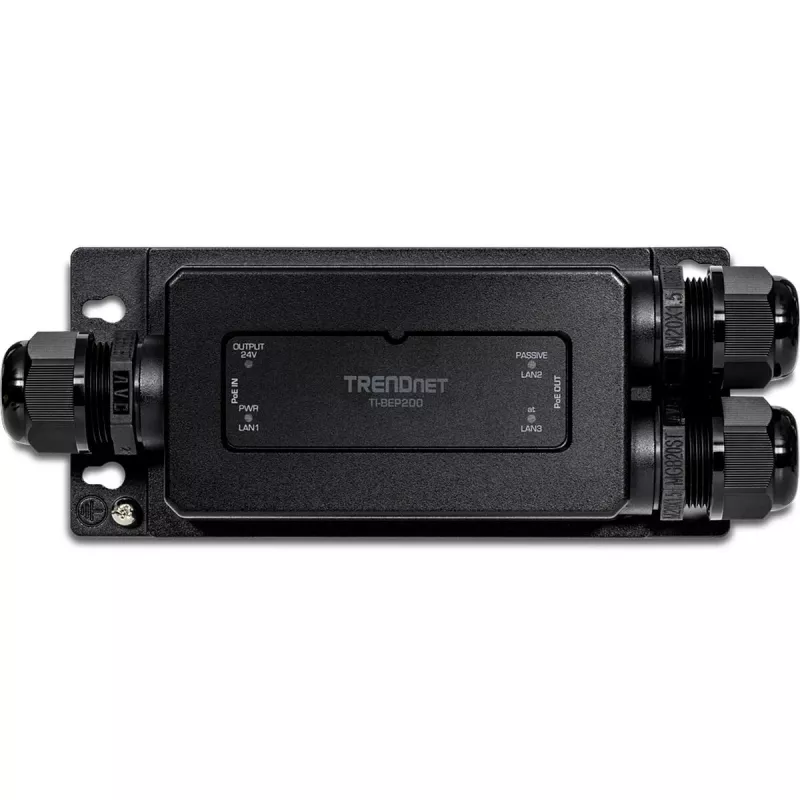 TRENDnet Extensor PoE+ Industrial Activo/Pasivo Gigabit de 2 Puertos