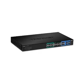 TRENDnet TPE-204US switch UPoE web smart Gigabit de 20 puertos, presupuesto PoE 370W, 8 puertos UPoE, montaje en rack de 19
