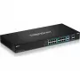 TRENDnet TPE-TG182F switch PoE+ de alta potencia Gigabit de 18 puertos, 16 puertos PoE+, presupuesto 240W, 2 uplinks, montaje en rack