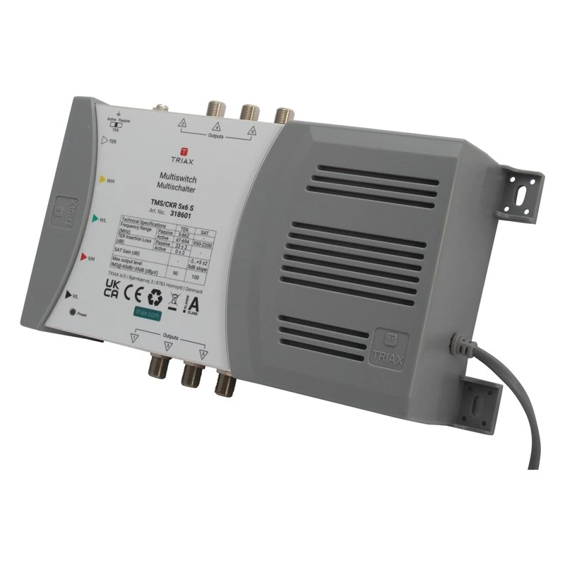 Multiswitch TRIAX TMS 5/6S 4 entradas SAT + 1 TER, 6 salidas