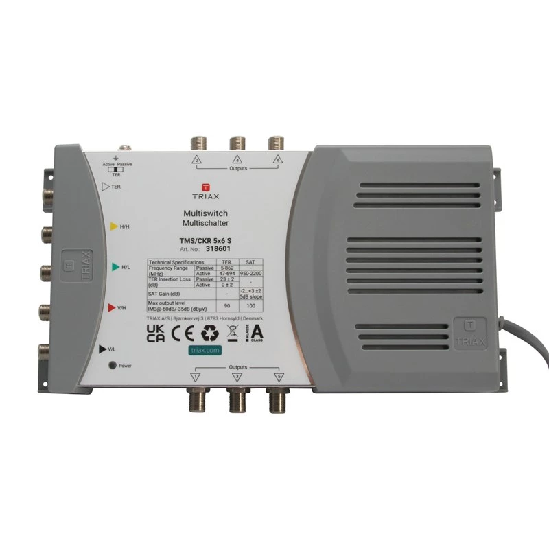 Multiswitch TRIAX TMS 5/6S 4 entradas SAT + 1 TER, 6 salidas