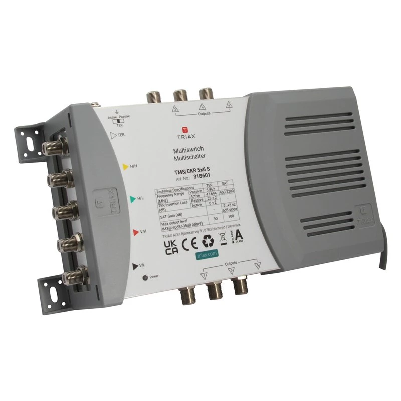 Multiswitch TRIAX TMS 5/6S 4 entradas SAT + 1 TER, 6 salidas