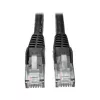 Tripp 15ft Cat6 cable de parcheo Gigabit moldeado sin enganches RJ45 M/M negro