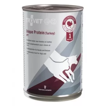 TROVET Unique Protein UPT con pavo - Comida húmeda para perros y gatos - 400 g