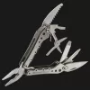 True Utility Minimulti Multitool de bolsillo 10 en 1 con alicates, cuchillo, sierra, destornilladores, abrebotellas, anilla para llavero, plateado