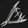 True Utility Minimulti Multitool de bolsillo 10 en 1 con alicates, cuchillo, sierra, destornilladores, abrebotellas, anilla para llavero, plateado