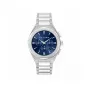 Trussardi Reloj de cuarzo de hombre T-Light R2453156004 44mm esfera azul correa milanesa plateada