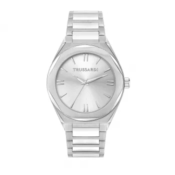 Trussardi Reloj de cuarzo de hombre T-Light R2453156006 42mm esfera azul piel marrón