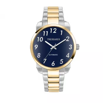 Trussardi Reloj para hombre R2423154001 40mm acero inoxidable esfera azul cuarzo