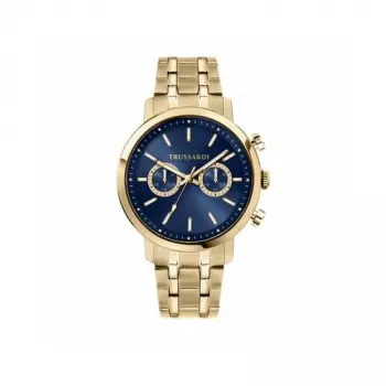 Reloj de hombre Trussardi R2453147002 43mm esfera azul correa de piel