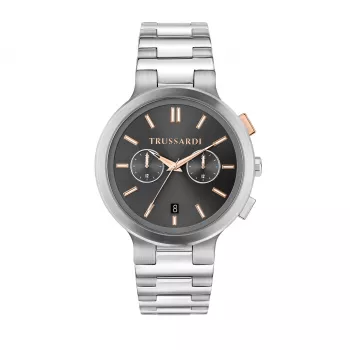 Trussardi Reloj de hombre R2453164005 43mm Esfera azul Correa de piel azul Cuarzo