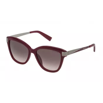 Trussardi Gafas de sol de mujer STR1795409FH Havana montura cuadrada de acetato lente degradada marrón 54mm