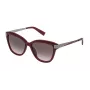 Trussardi Gafas de sol de mujer STR1795409FH Havana montura cuadrada de acetato lente degradada marrón 54mm