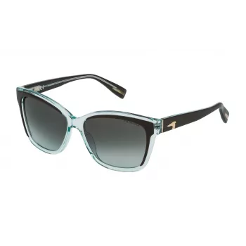TRUSSARDI gafas de sol mujer STR0775607U2 montura de acetato havana mariposa lentes marrones degradadas 56mm