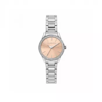TRUSSARDI Reloj de cuarzo de mujer T-Light R2453151521 30mm Malla de acero inoxidable plateada