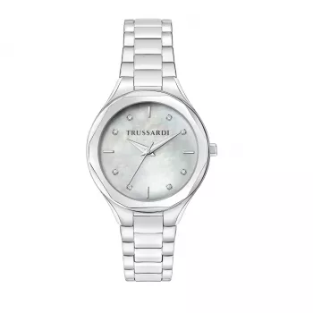 Trussardi Reloj de mujer R2453157502 32mm plata acero inoxidable malla