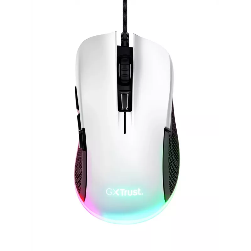 Ratón gaming óptico USB Trust GXT 922W Ybar, 6400 DPI, RGB, negro