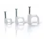 Clip redondo para cable con clavo TRYTYT FLOP-O6, blanco, 6 mm, 100 uds.