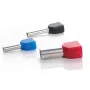TRYTYT Terminal doble aislado DUID-2x1,5-8 rojo 2 x 1,5 mm², 8 mm, 100 uds.