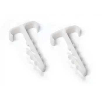 TRYTYT UWT-2 clip para cable plano doble, blanco, 100 uds.