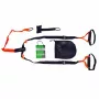 Tunturi 14TUSFU154 Entrenador de suspensión / TRX – Correas ajustables de peso corporal con anclaje de puerta, Negro/Amarillo