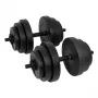 Tunturi 28 kg Set de mancuernas de vinilo con barras Spinlock