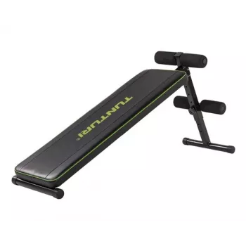 TUNTURI AB20 banco abdominal ajustable | banco de abdominales plegable con inclinación de 4 niveles, carga máx. 100 kg, negro
