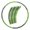 Tunturi Hula Hoop Aro de fitness plegable - 100 cm, 1,2 kg, gris/verde
