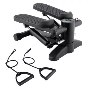Tunturi mini stepper con pantalla, negro