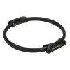 Tunturi anillo de Pilates negro - anillo de fitness flexible de fibra de vidrio con agarres de espuma EVA para core, muslos, brazos, pecho, glúteos - 38 cm de diámetro, resistencia media, ligero y portátil para Pilates, yoga, entrenamiento de fuerza
