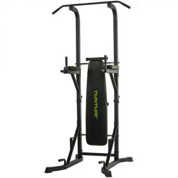 Tunturi PT60 Power Tower (17TSPT6000) - Estación de dominadas y fondos Multi-Grip para entrenamiento de fuerza en casa
