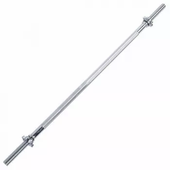 Tunturi barra larga estándar 165 cm acero macizo cromado para entrenamiento de fuerza