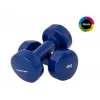 Tunturi Set de mancuernas de vinilo 2 x 4 kg, azul, par con agarre contorneado