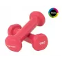Tunturi Mancuernas de vinilo 0,5 kg, rosa, 2 piezas